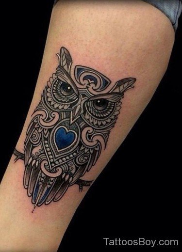 Elegant Owl Tattoo