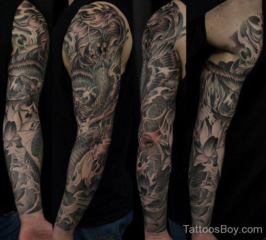 Fish And Phoenix Tattoo-TB1039