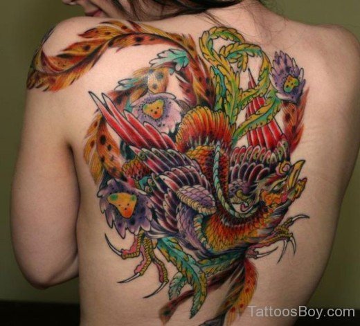 Flower And Phoenix Tattoo-TB14031