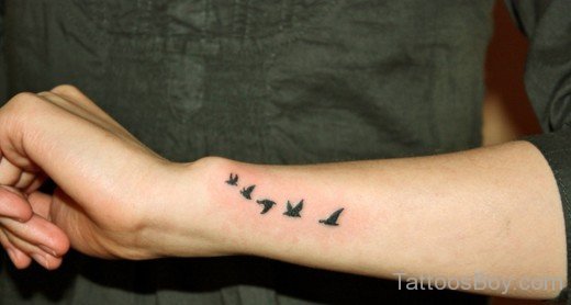 Flying Birds Tattoo On Arm