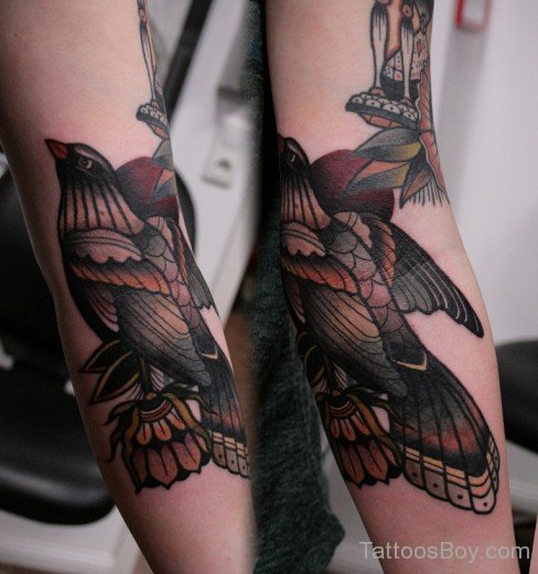 Funky Bird Tattoo