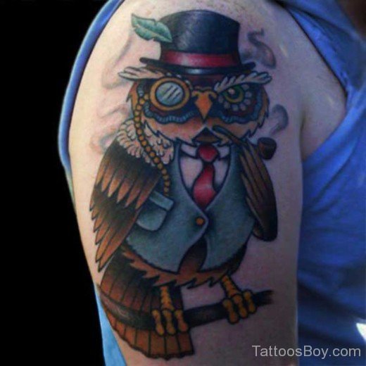 Funny Owl Tattoo