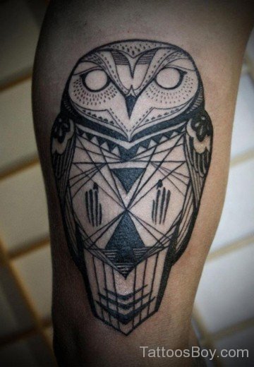 Geometric Owl Tattoo