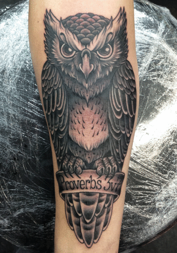 Grey Owl Tattoo