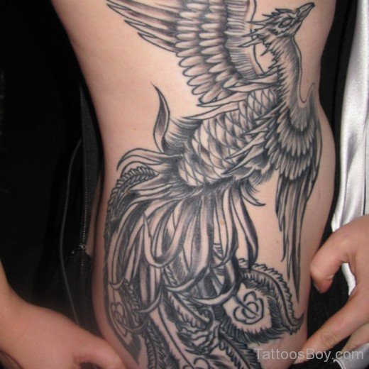 Grey Phoenix Tattoo Design-TB14035