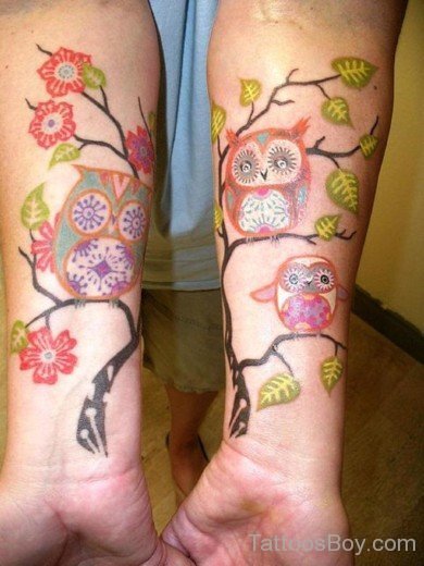 Impressive Owl Tattoo On Arm-TB1081