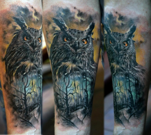 Owl Bird Tattoo