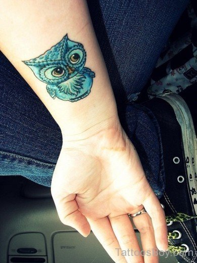 Owl Tattoo Design On Wrist-TB1138