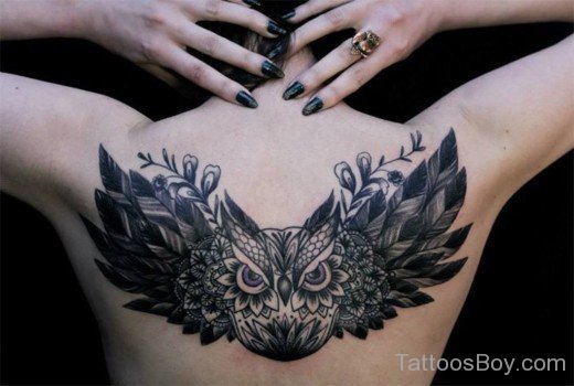 Owl Tattoo On Back