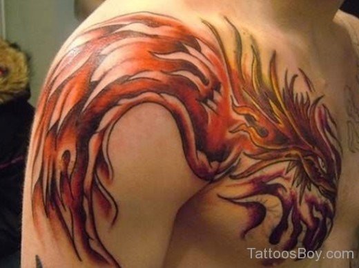 Phoenix Bird Tattoo On Chest-TB14051