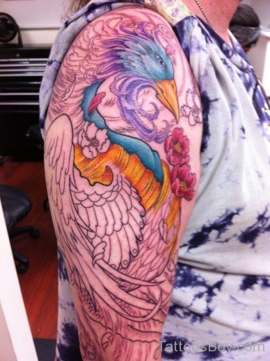 Phoenix Bird Tattoo On Shoulder-TB1067