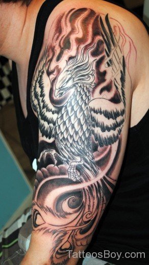 Phoenix Tattoo Design On Bicep 2-TB14061