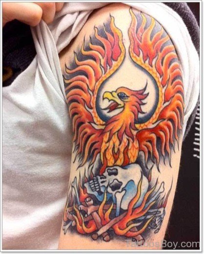 Phoenix Tattoo Design On Shoulder-TB14070