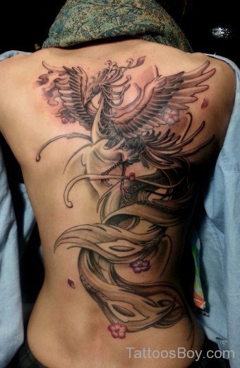 Phoenix Tattoo On Back