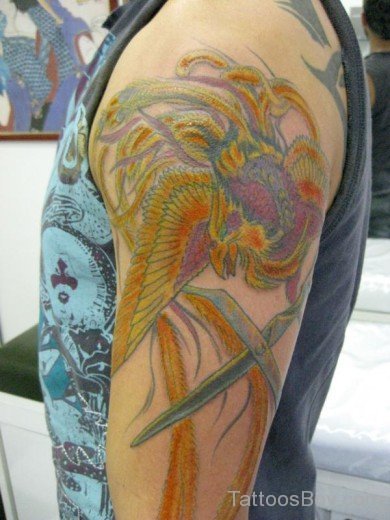 Phoenix Tattoo  On Bicep-TB1068