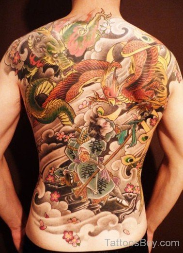 Phoenix Tattoo On Full Back-TB1088