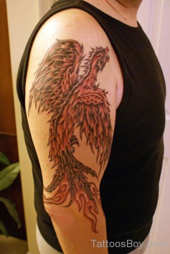 Phoenix Tattoo Design On Bicep