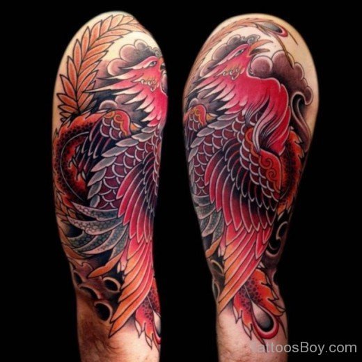 Phoenix Tattoo On Half Sleeve-TB14080