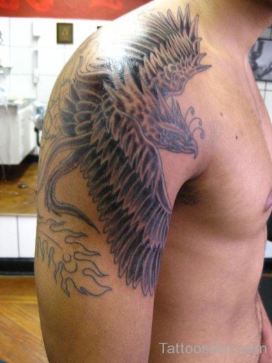Phoenix Tattoo On SHoulder-TB1093