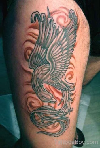 Phoenix Tattoo On Thigh-TB1095