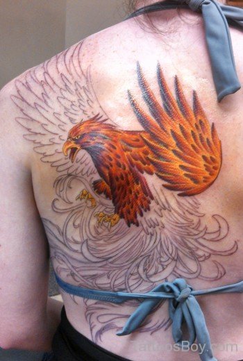 Phoenix Tattoo Design On Back 7-TB1072