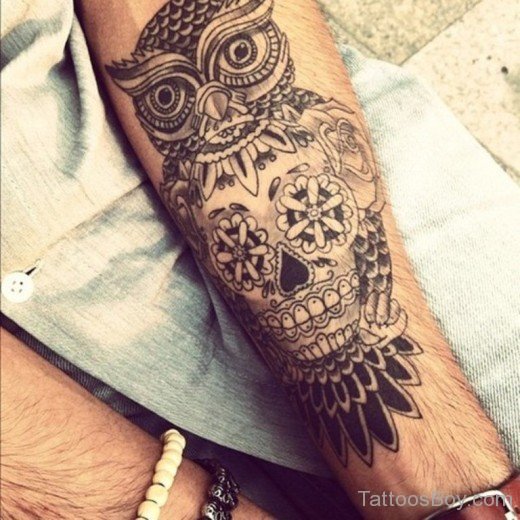 Skull Owl Tattoo