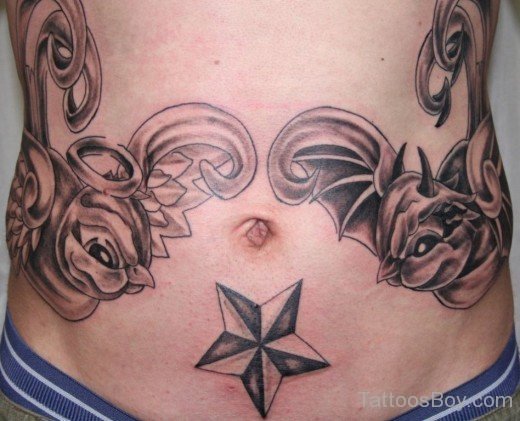 Star And Swallow Tattoo-TB1439