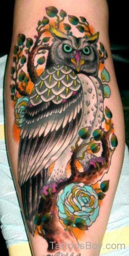 Stunning Owl Tattoo Design-TB1175
