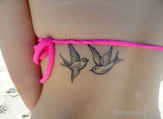 Swallow Tattoo Design On Back-TB1449