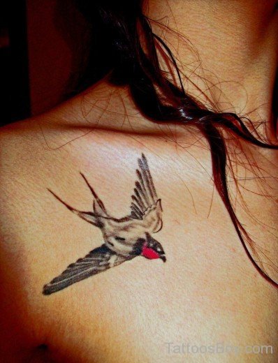 Swallow Tattoo Design On Chest-TB1451