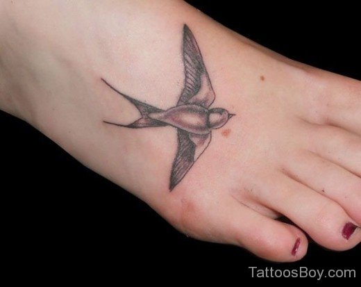 Swallow Tattoo Design On Foot-TB1454