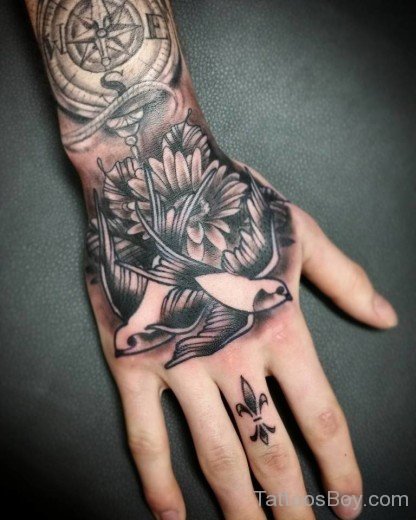 Swallow Tattoo Design On Hand-TB1455
