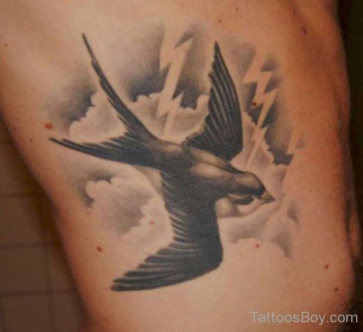 Swallow Tattoo Design On Rib 1-TB1459