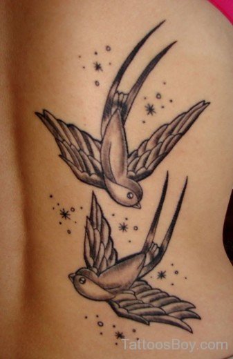 Swallow Tattoo On Back 7-TB1467