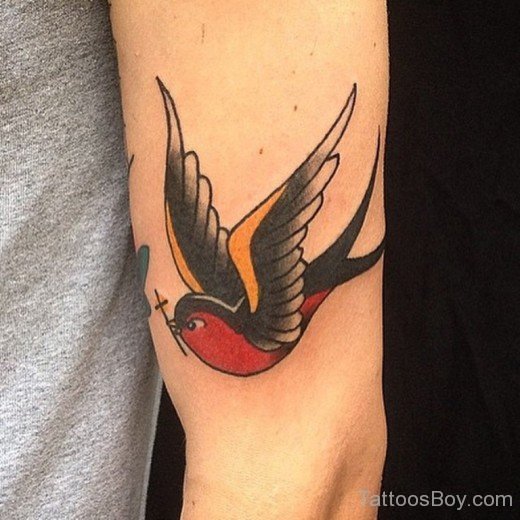 Swallow Tattoo On Bicep