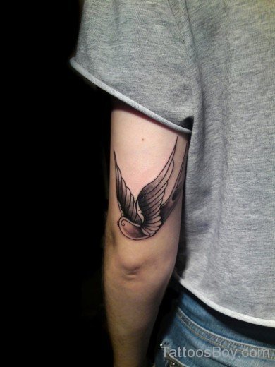 Swallow Tattoo On Elbow-TB1473
