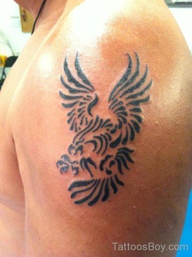 Tribal Phoenix Tattoo On Bicep-TB14095