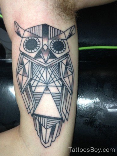 Unique Owl Tattoo On Bicep-TB1187