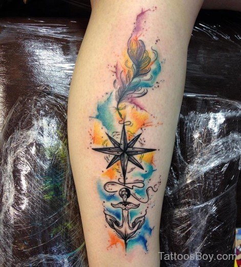 Watercolor Star Tattoo