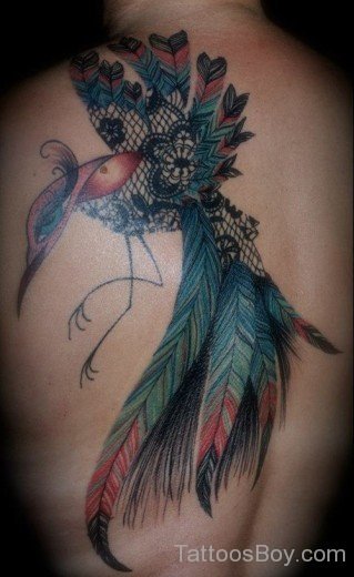 Wonderful Phoenix Tattoo On Back-TB1118