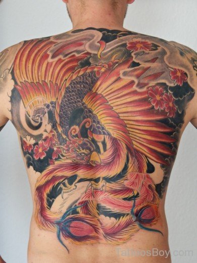 Phoenix Tattoo On Back