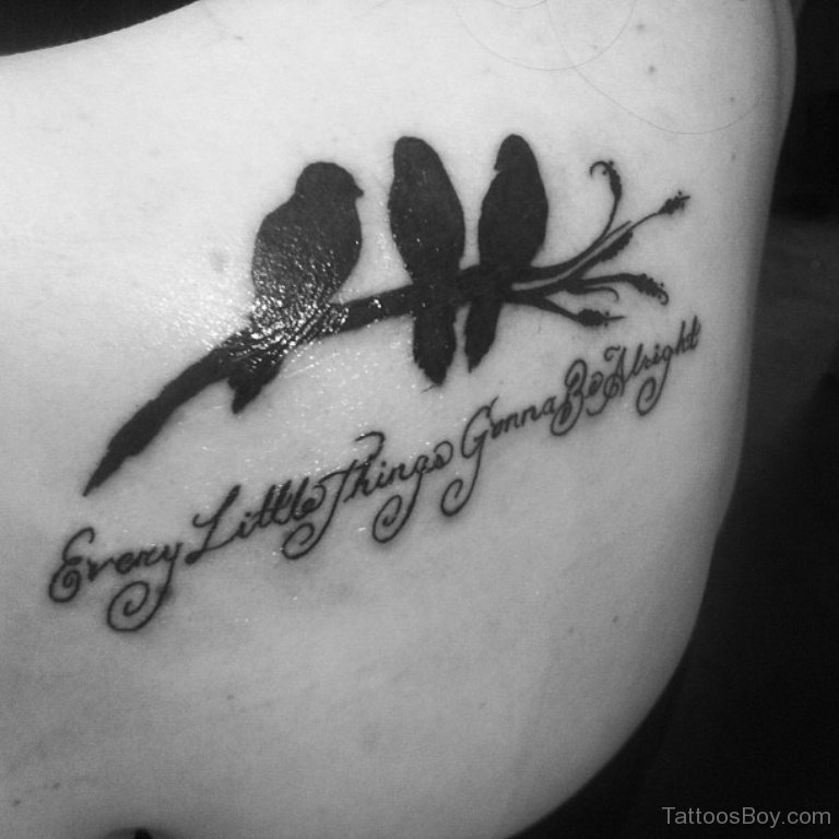 Wording And Bird Tattoo | Tattoo Designs, Tattoo Pictures