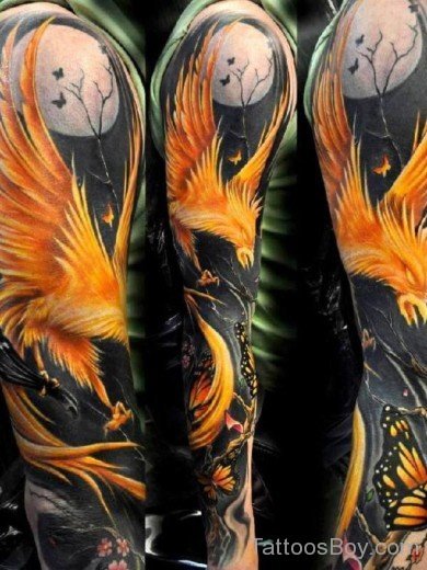Yellow Phoenix Tattoo